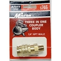 Milton Industries 3-Way 1/4" Male Body "A, M & T S-746
